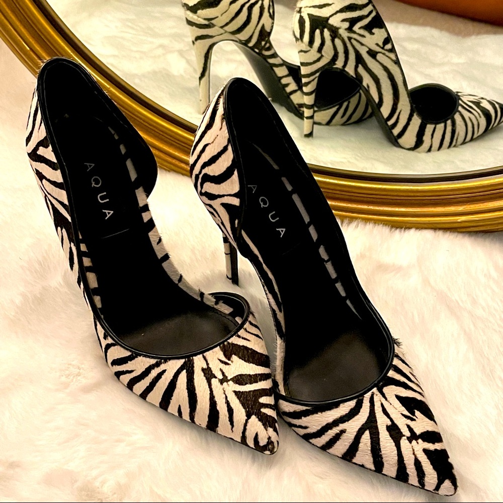 Aqua 6.5 Zebra print